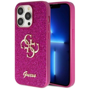 Etui Guess GUHCP15LHG4SGU Apple iPhone 15 Pro hardcase Glitter Script Big 4G fioletowy/purple