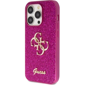 Etui Guess GUHCP15LHG4SGU Apple iPhone 15 Pro hardcase Glitter Script Big 4G fioletowy/purple