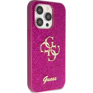 Etui Guess GUHCP15LHG4SGU Apple iPhone 15 Pro hardcase Glitter Script Big 4G fioletowy/purple