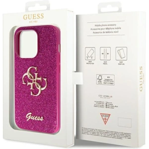 Etui Guess GUHCP15LHG4SGU Apple iPhone 15 Pro hardcase Glitter Script Big 4G fioletowy/purple
