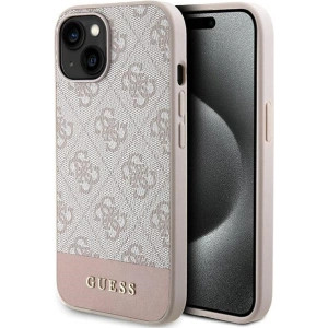Etui Guess GUHCP15SG4GLPI Apple iPhone 15 / 14 hard case 4G Stripe Collection różowy/pink