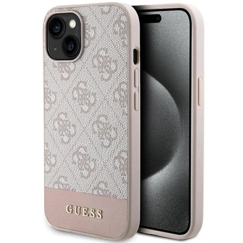 Kup Etui Guess GUHCP15SG4GLPI Apple iPhone 15 / 14 hard case 4G Stripe Collection różowy/pink - GUE3089 - {ean13} - Sklep Home Screen