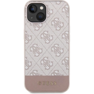 Etui Guess GUHCP15SG4GLPI Apple iPhone 15 / 14 hard case 4G Stripe Collection różowy/pink