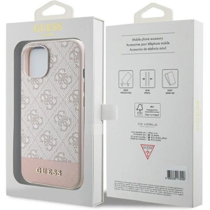 Etui Guess GUHCP15SG4GLPI Apple iPhone 15 / 14 hard case 4G Stripe Collection różowy/pink