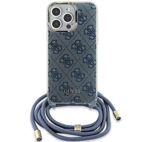 Kup Guess Apple Geantă GUHCP15SHC4SEB iPhone 15 / 14 Crossbody Cord 4G Print albastru/albastru - GUE3090 - {ean13} - Sklep Home Screen
