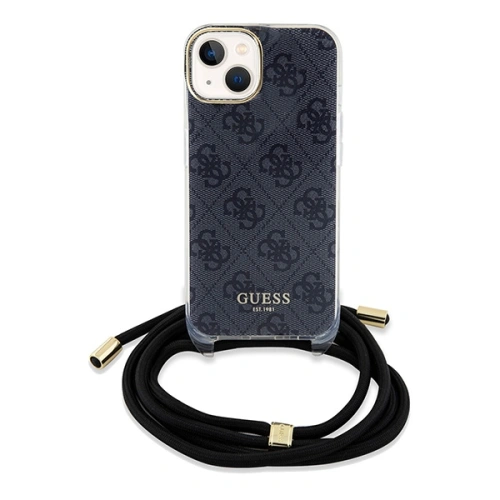 Kup Etui Guess GUHCP15SHC4SEK Apple iPhone 15 / 14 hardcase Crossbody Cord 4G Print černý/black - GUE3091 - {ean13} - Sklep Home Screen