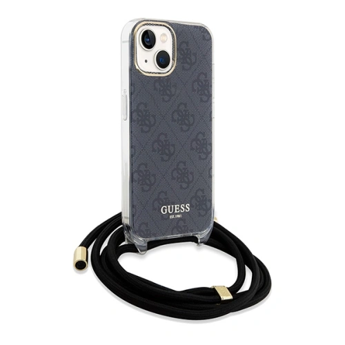 Kup Etui Guess GUHCP15SHC4SEK Apple iPhone 15 / 14 hardcase Crossbody Cord 4G Print černý/black - GUE3091 - {ean13} - Sklep Home Screen