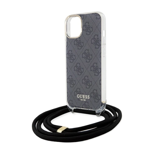 Kup Etui Guess GUHCP15SHC4SEK Apple iPhone 15 / 14 hardcase Crossbody Cord 4G Print černý/black - GUE3091 - {ean13} - Sklep Home Screen