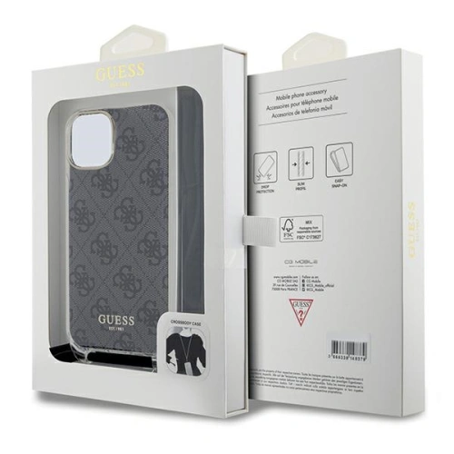 Kup Etui Guess GUHCP15SHC4SEK Apple iPhone 15 / 14 hardcase Crossbody Cord 4G Print černý/black - GUE3091 - {ean13} - Sklep Home Screen