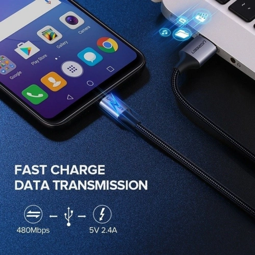 Kup Cablul micro USB UGREEN QC 3.0 2.4A 1.5m (alb) - UGR062WHT - {ean13} - Sklep Home Screen