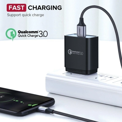 Kup 1.5m UGREEN QC 3.0 2.4A Micro-USB-Kabel (weiß) - UGR062WHT - {ean13} - Sklep Home Screen