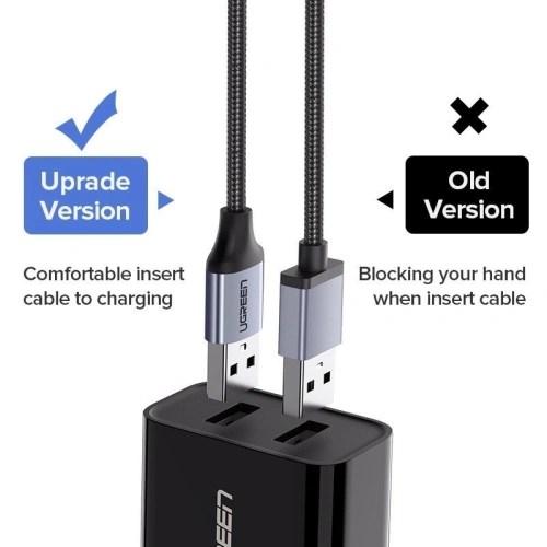 Kup Cablul micro USB UGREEN QC 3.0 2.4A 1.5m (alb) - UGR062WHT - {ean13} - Sklep Home Screen