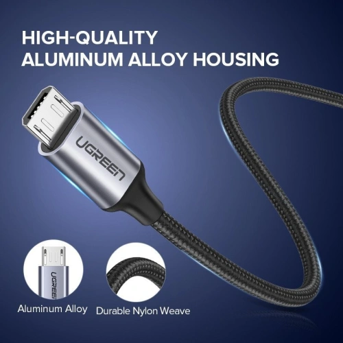 Kup 1.5m UGREEN QC 3.0 2.4A Micro-USB-Kabel (weiß) - UGR062WHT - {ean13} - Sklep Home Screen