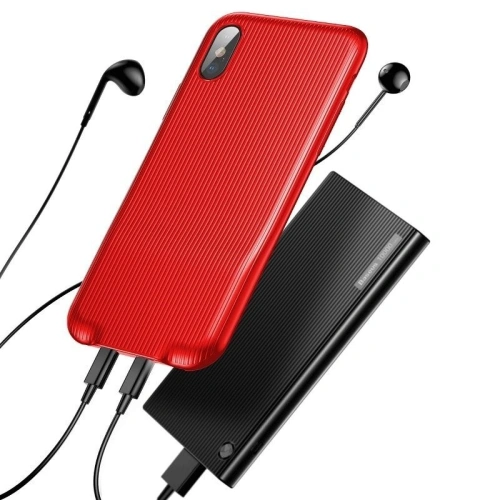 Kup Etui z adapterem audio Baseus Audio Case do iPhone X (czerwone) - BSU523RED - {ean13} - Sklep Home Screen