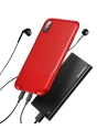 Baseus Tasche mit Audio-Adapter Audio Case für iPhone X (rot)