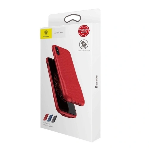 Kup Etui z adapterem audio Baseus Audio Case do iPhone X (czerwone) - BSU523RED - {ean13} - Sklep Home Screen