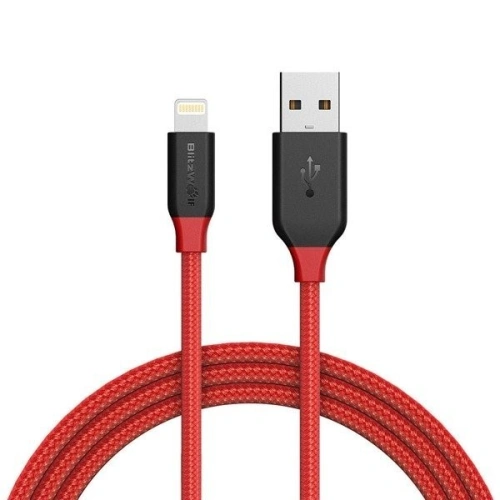 Kup Kabel Lightning AmpCore Turbo BlitzWolf BW-MF8 1,8m, czerwony - BLZ070RED - {ean13} - Sklep Home Screen