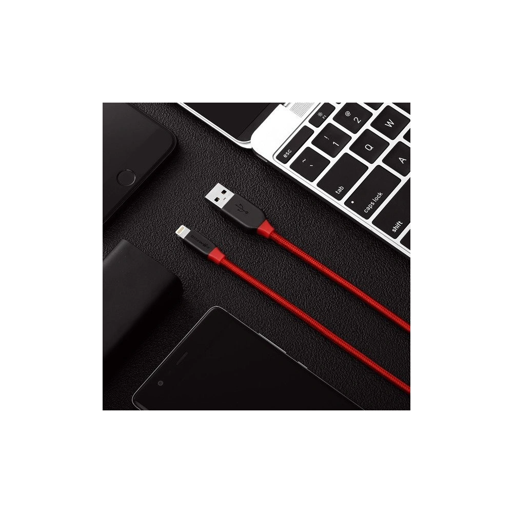 Kabel Lightning AmpCore Turbo BlitzWolf BW-MF8 1,8m, czerwony