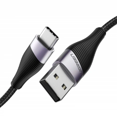 Kup Niklovaný kabel USB-C QC3.0 UGREEN 0.5m s hliníkovým konektorem (černý) - UGR067BLK - {ean13} - Sklep Home Screen