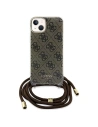Kup Case Guess GUHCP15SHC4SEW Apple iPhone 15 / 14 Hardcase Crossbody Cord 4G Print braun/brown - GUE3094 - {ean13} - Sklep Home Screen