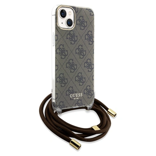 Kup Etui Guess GUHCP15SHC4SEW Apple iPhone 15 / 14 kemény tok Crossbody Cord 4G Print barna/brown - GUE3094 - {ean13} - Sklep Home Screen