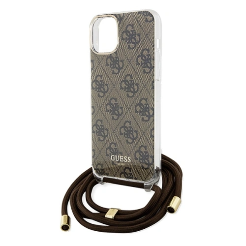 Kup Etui Guess GUHCP15SHC4SEW Apple iPhone 15 / 14 hardcase Crossbody Cord 4G Print brązowy/brown - GUE3094 - {ean13} - Sklep Home Screen