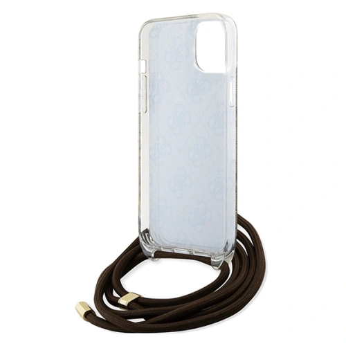Kup Case Guess GUHCP15SHC4SEW Apple iPhone 15 / 14 Hardcase Crossbody Cord 4G Print braun/brown - GUE3094 - {ean13} - Sklep Home Screen