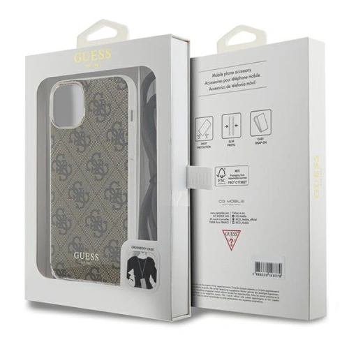 Kup Case Guess GUHCP15SHC4SEW Apple iPhone 15 / 14 Hardcase Crossbody Cord 4G Print braun/brown - GUE3094 - {ean13} - Sklep Home Screen