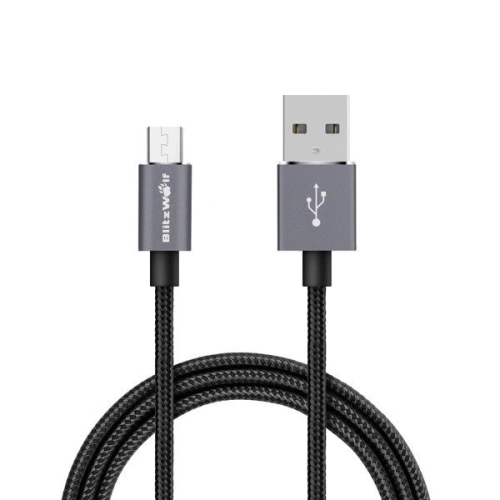 Kup Kabel Micro USB do smartfonů BlitzWolf BW-MC2, 1,8 metru, černý - BLZ071BLK - {ean13} - Sklep Home Screen