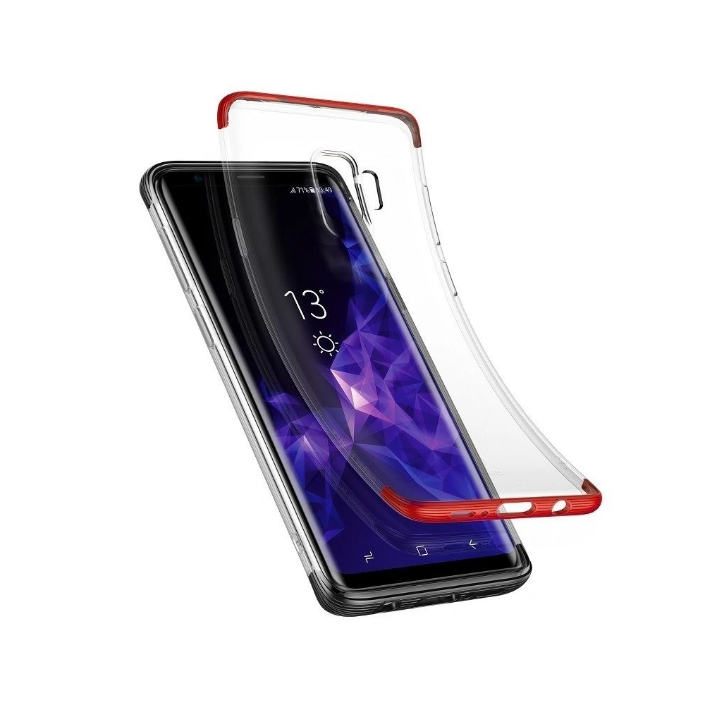 Przezroczyste etui Baseus Armor Case do Samsung Galaxy S9 (czerwone)