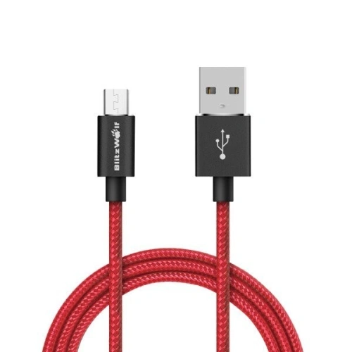 Kup Kabel Micro USB do smartfonů BlitzWolf BW-MC2, 1,8 metru, černý - BLZ071BLK - {ean13} - Sklep Home Screen