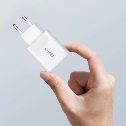 Kup Netzteil Tech-Protect C20W Netzladegerät 2xUSB-C, PD, 20W + USB-C / USB-C Kabel 100cm Weiß - THP2455 - {ean13} - Sklep Home Screen