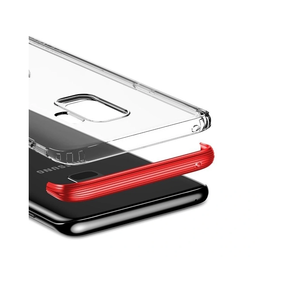 Przezroczyste etui Baseus Armor Case do Samsung Galaxy S9 (czerwone)
