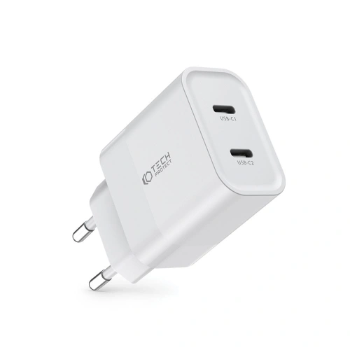 Kup Netzteil Tech-Protect C20W Netzladegerät 2xUSB-C, PD, 20W Weiß - THP2459 - {ean13} - Sklep Home Screen