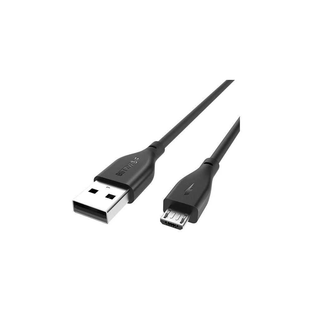Kabel Micro USB BlitzWolf BW-MC12 2A 0,3m (czarny)