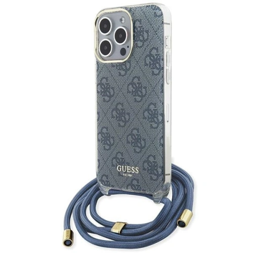Kup Case Guess GUHCP15XHC4SEB Apple iPhone 15 Pro Max Hardcase Crossbody Cord 4G Print blau/blue - GUE3096 - {ean13} - Sklep Home Screen