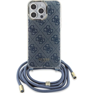 Kup Etui Guess GUHCP15XHC4SEB Apple iPhone 15 Pro Max hardcase Crossbody Cord 4G Print modrý/blue - GUE3096 - {ean13} - Sklep Home Screen