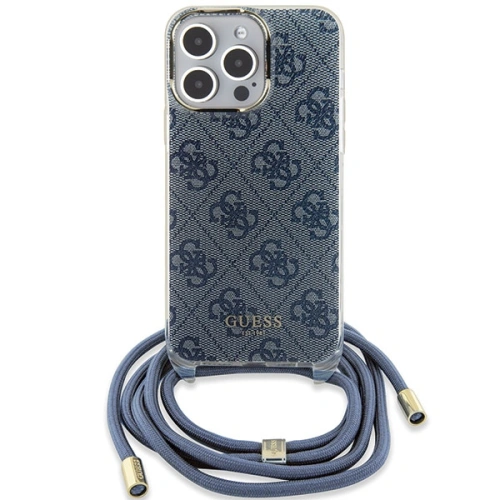 Kup Etui Guess GUHCP15XHC4SEB Apple iPhone 15 Pro Max hardcase Crossbody Cord 4G Print niebieski/blue - GUE3096 - {ean13} - Sklep Home Screen