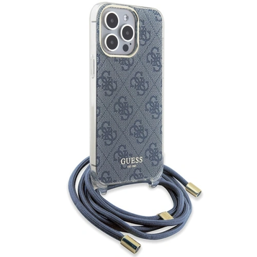 Kup Case Guess GUHCP15XHC4SEB Apple iPhone 15 Pro Max Hardcase Crossbody Cord 4G Print blau/blue - GUE3096 - {ean13} - Sklep Home Screen