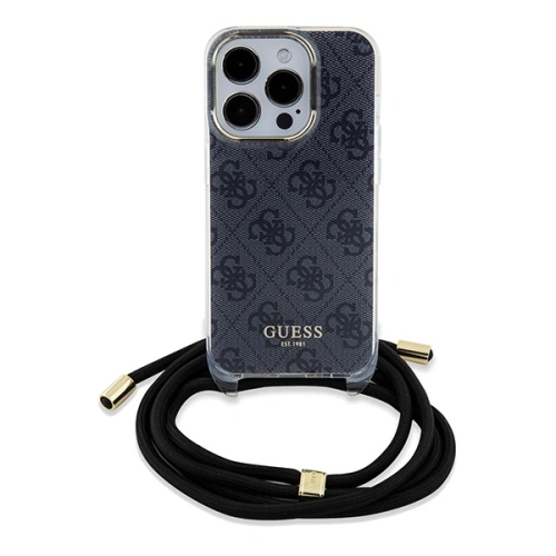 Buy Guess GUHCP15XHC4SEK Apple iPhone 15 Pro Max hardcase Crossbody Cord 4G Print black - GUE3097 - {ean13} - Home Screen Store Europe