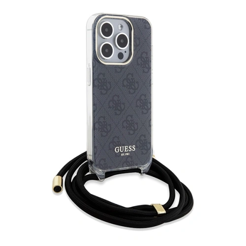 Kup Etui Guess GUHCP15XHC4SEK Apple iPhone 15 Pro Max kemény tok Crossbody Cord 4G Print fekete/black - GUE3097 - {ean13} - Sklep Home Screen