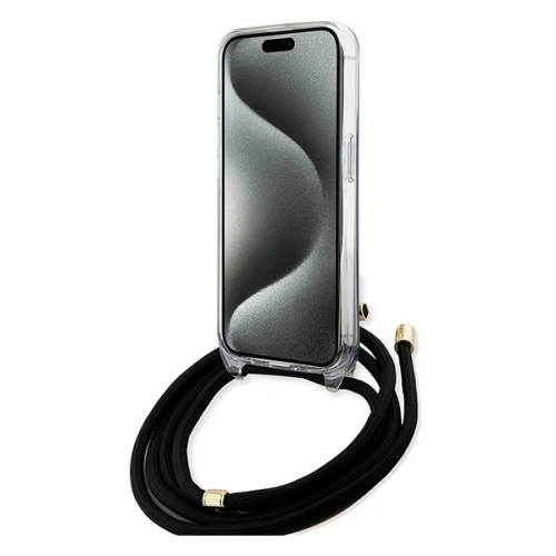 Kup Etui Guess GUHCP15XHC4SEK Apple iPhone 15 Pro Max kemény tok Crossbody Cord 4G Print fekete/black - GUE3097 - {ean13} - Sklep Home Screen