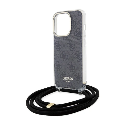 Kup Etui Guess GUHCP15XHC4SEK Apple iPhone 15 Pro Max kemény tok Crossbody Cord 4G Print fekete/black - GUE3097 - {ean13} - Sklep Home Screen