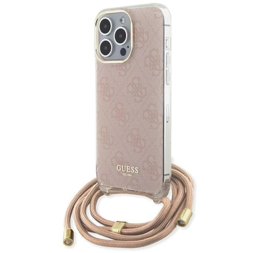 Kup Etui Guess GUHCP15XHC4SEP Apple iPhone 15 Pro Max hardcase Crossbody Cord 4G Print růžový/pink - GUE3098 - {ean13} - Sklep Home Screen