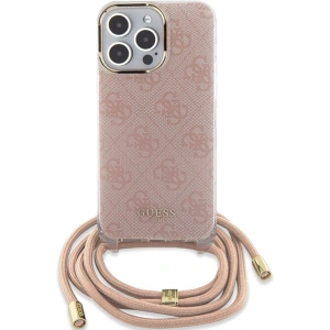 Kup Etui Guess GUHCP15XHC4SEP Apple iPhone 15 Pro Max hardcase Crossbody Cord 4G Print różowy/pink - GUE3098 - {ean13} - Sklep Home Screen