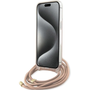 Kup Etui Guess GUHCP15XHC4SEP Apple iPhone 15 Pro Max hardcase Crossbody Cord 4G Print różowy/pink - GUE3098 - {ean13} - Sklep Home Screen