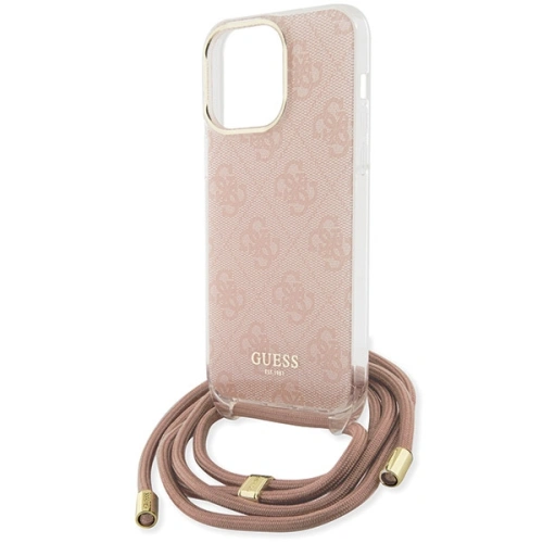 Kup Etui Guess GUHCP15XHC4SEP Apple iPhone 15 Pro Max hardcase Crossbody Cord 4G Print růžový/pink - GUE3098 - {ean13} - Sklep Home Screen