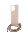 Buy Guess GUHCP15XHC4SEP Apple iPhone 15 Pro Max hardcase Crossbody Cord 4G Print pink - GUE3098 - {ean13} - Home Screen Store Europe