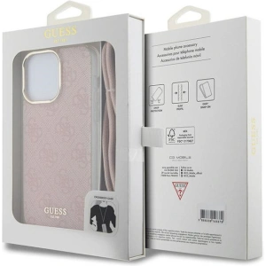 Kup Etui Guess GUHCP15XHC4SEP Apple iPhone 15 Pro Max hardcase Crossbody Cord 4G Print różowy/pink - GUE3098 - {ean13} - Sklep Home Screen