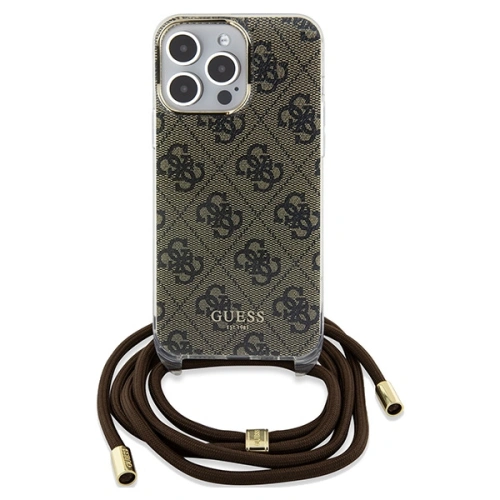 Kup Etui Guess GUHCP15XHC4SEW Apple iPhone 15 Pro Max hardcase Crossbody Cord 4G Print brązowy/brown - GUE3099 - {ean13} - Sklep Home Screen